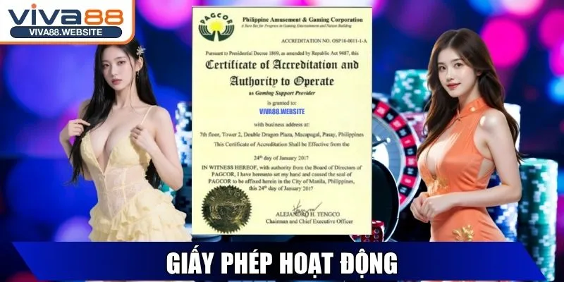 Viva88 - Thương Hiệu Cá Cược Trực Tuyến Hàng Đầu Châu Á 26 Giấy phép hoạt động